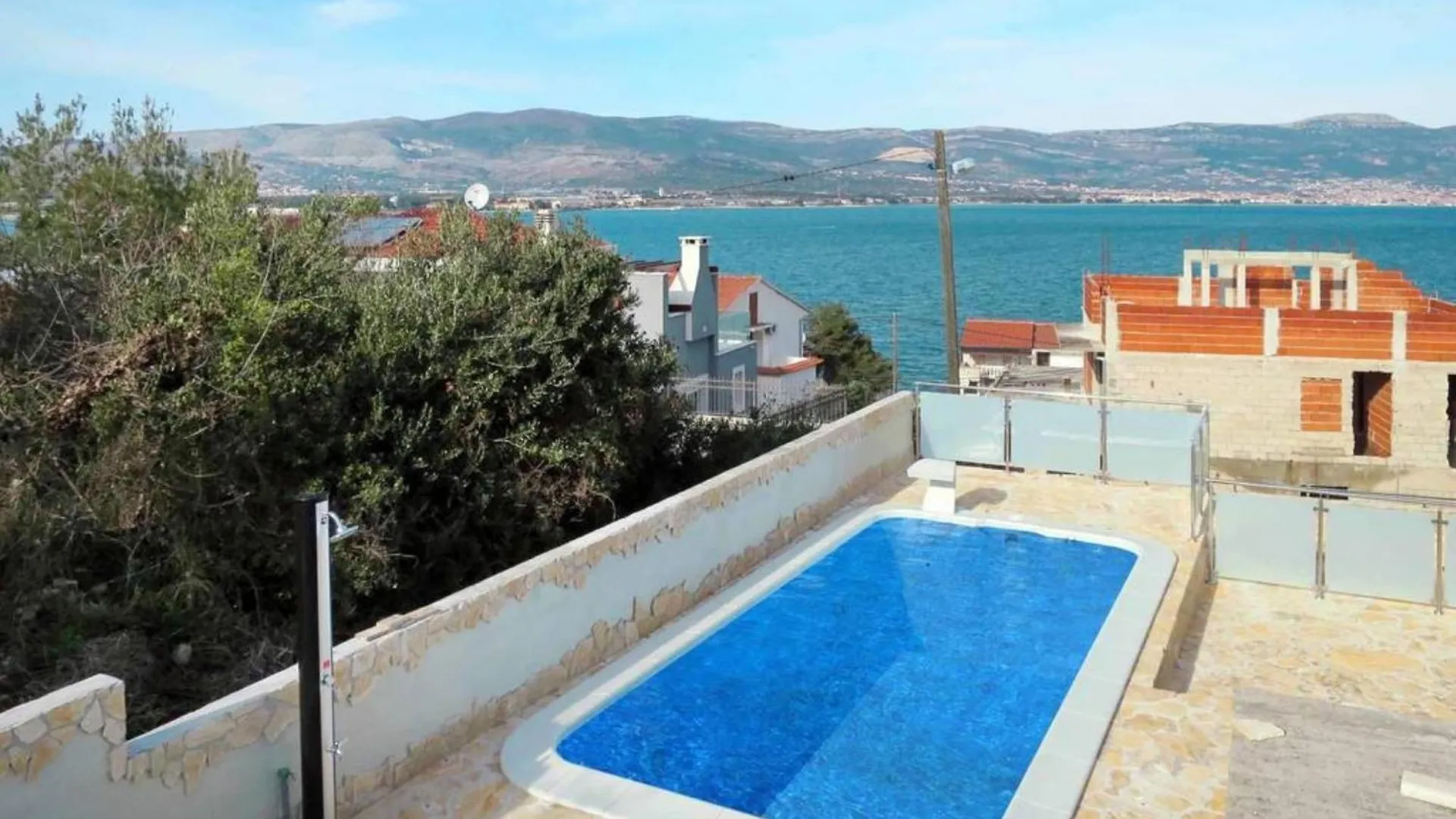 Sea-View Apartments With Pool, Terrace, And Outdoor Lounge In Scenic Ciovo Island Trogir Croatia